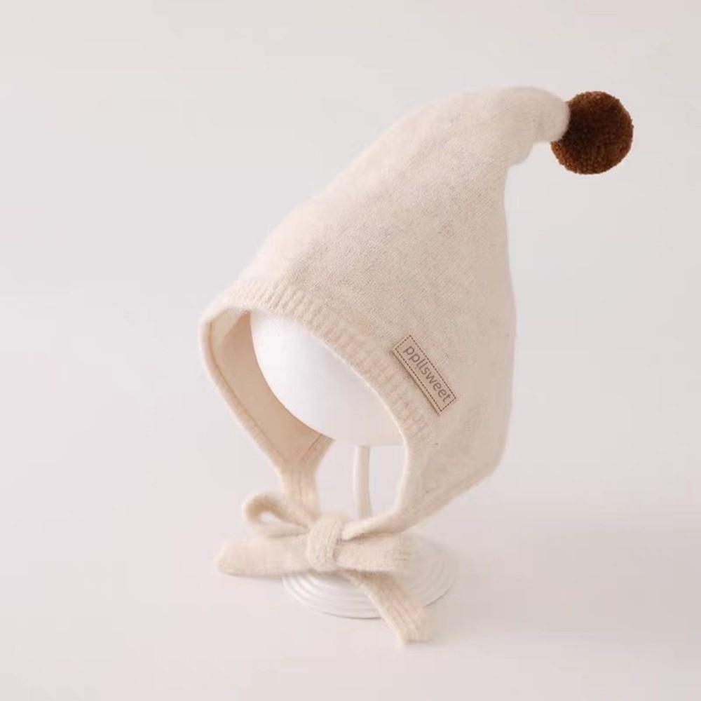Adjustable Tie Straps Baby Winter Hat Thick Warm Pom Pom Bonnet New Toddler Bonnet  Baby Boys