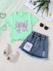 Set di gonne casual in denim alla moda per bambine