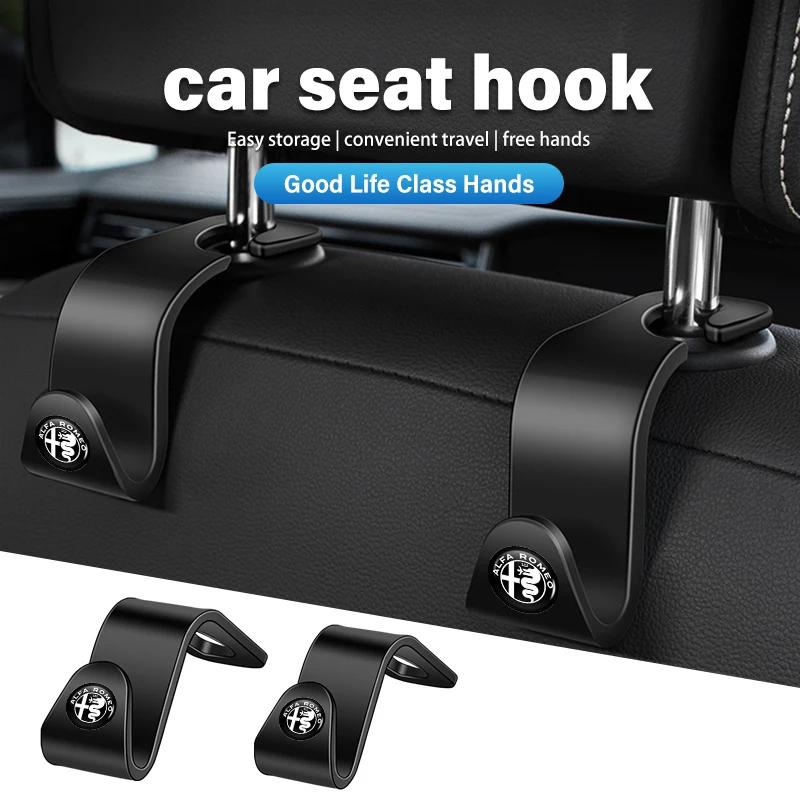 2/4pcs Car Seat Headrest Hook Storage Portable Interior Bracket For Alfa Romeo Giulietta GT 159 147 156 Mito Brera Giulia SpiderRI1