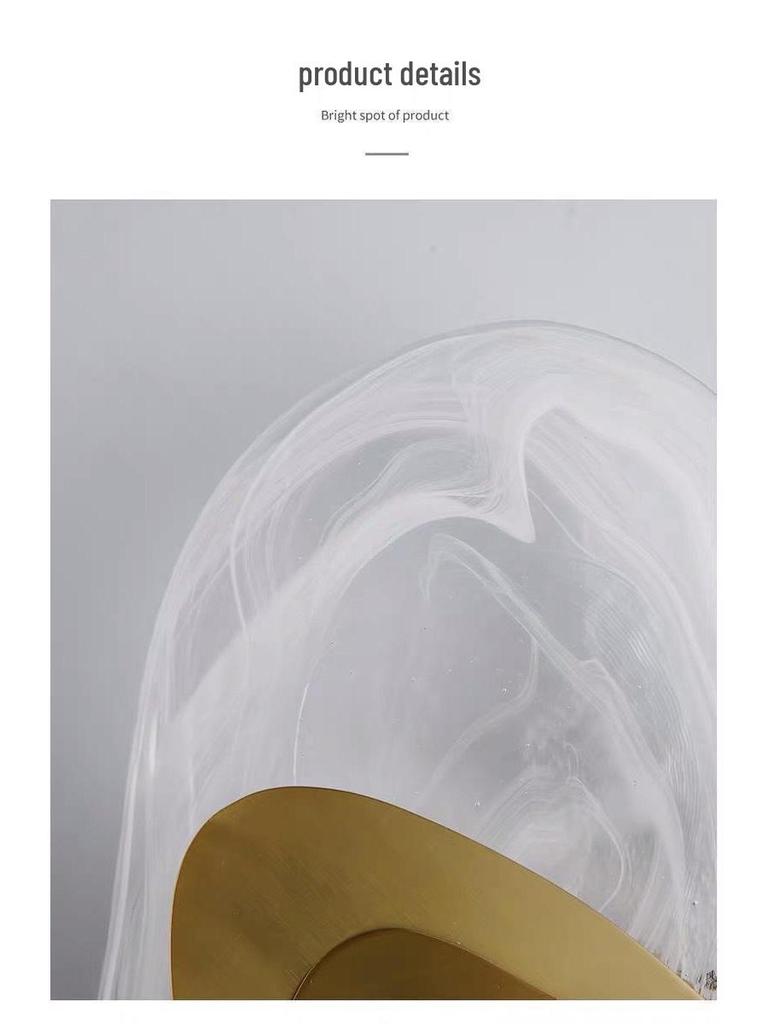 Nordic Modern Glass Wall Lamp - Elegant & Creative Design for Living Room or Bedroom.