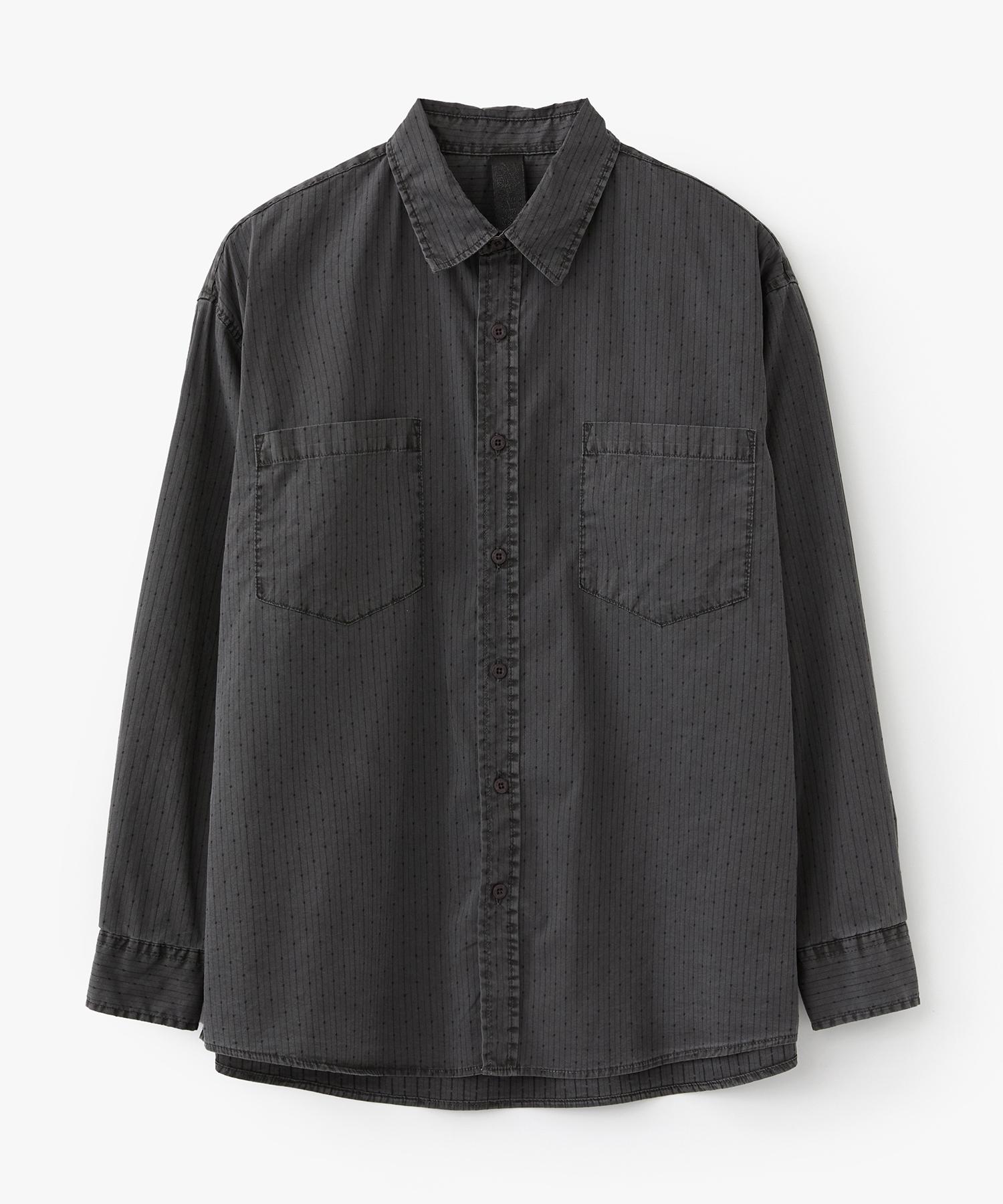 Kofwi Рубашка в полоску с пигментным рисунком Зерновые точки Угольный Charcoal/1(S)