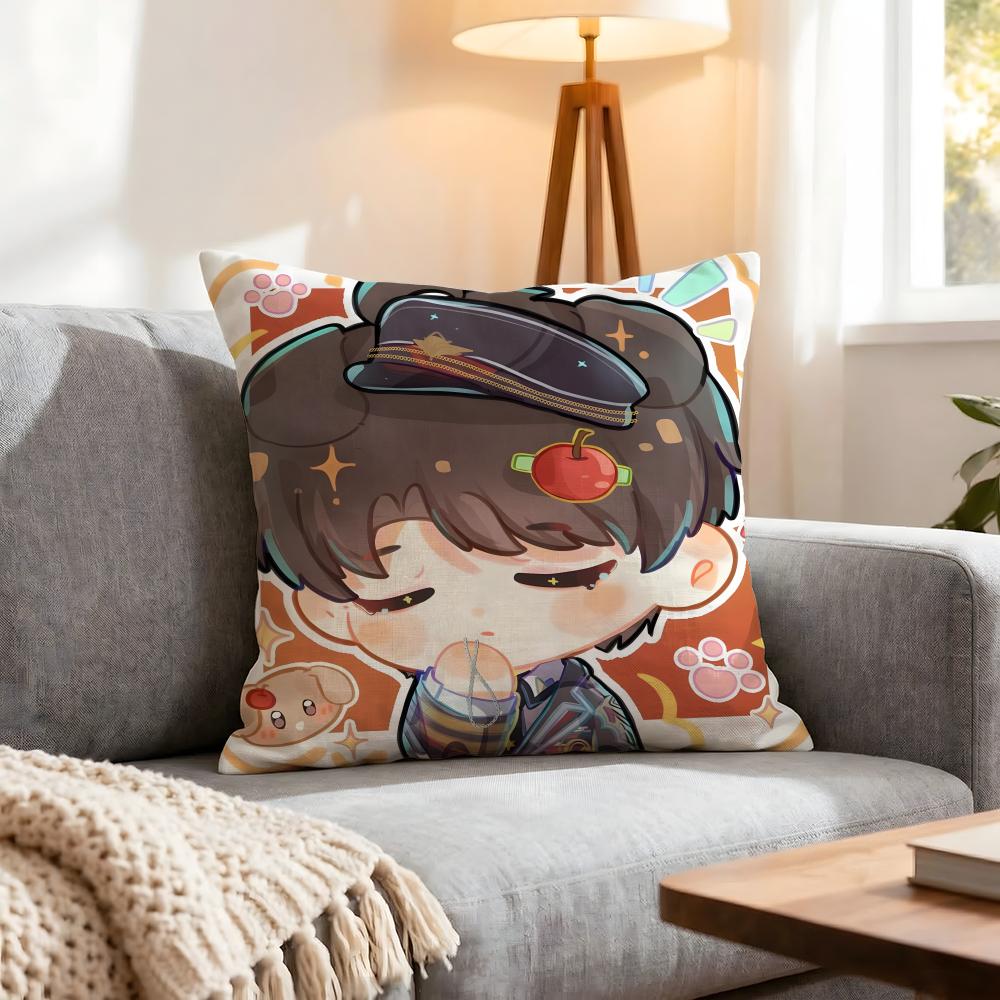 Game Love And Deepspace Cushion Cover 1Pcs Decorative Covers Soft Cushion Case For Sofa Couch Decor 40X40 45X45 Pillowcases
