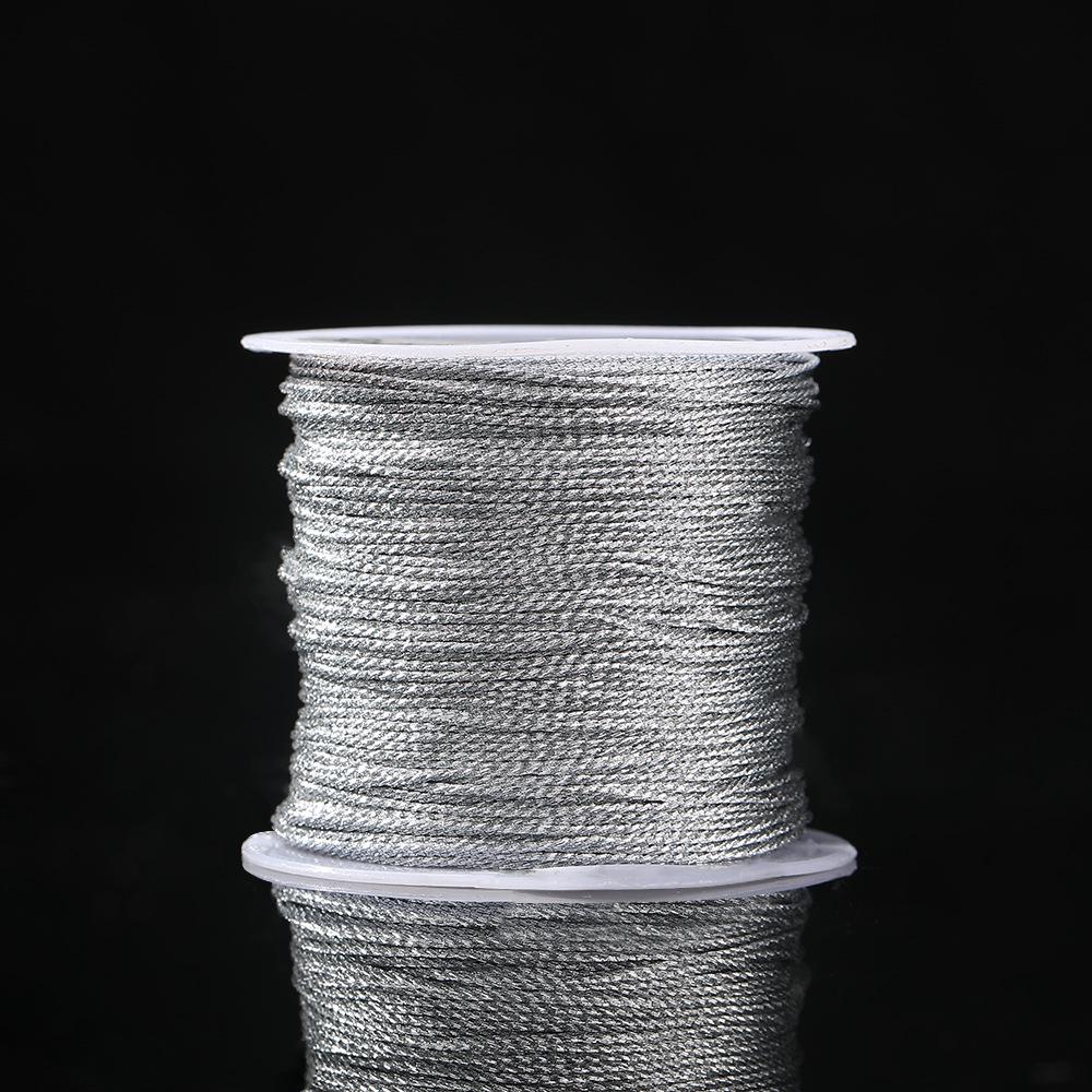 Handmade Gold & Silver Thread for DIY Weaving: Chinese Knot Tassel Bracelet Material, Small Coil Roll