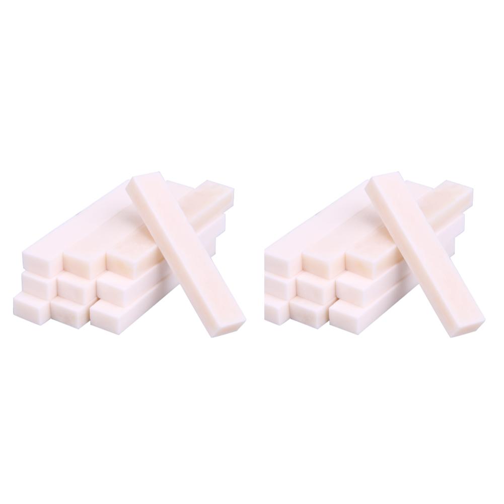 Acoustic Guitar Blank Bone Nut Saddles Unslotted Buffalo Bone Bridge Nuts for Guitar Banjo Ukulele Instrument Parts Replacement