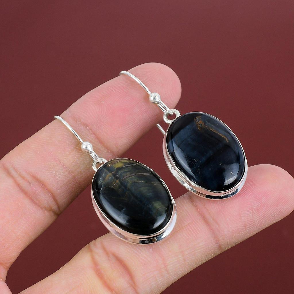 Pietersite Gemstone Earring Handmade Jewelry Unique Earring 925 Sterling Silver Earring Pietersite Jewelry Birthstone Earrings Gifts For Mom