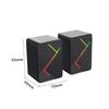 PC Computer Stereo Speaker RGB Gaming Speakers - USB Powered 2.0 Channel Stereo Sound System with Colorful LED Lights