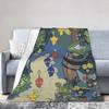 Funny Pikmin Game Plush Blanket Students Flannel Bedding Throws For Home Decor Super Warm Custom Quality Bedspread Gift Idea