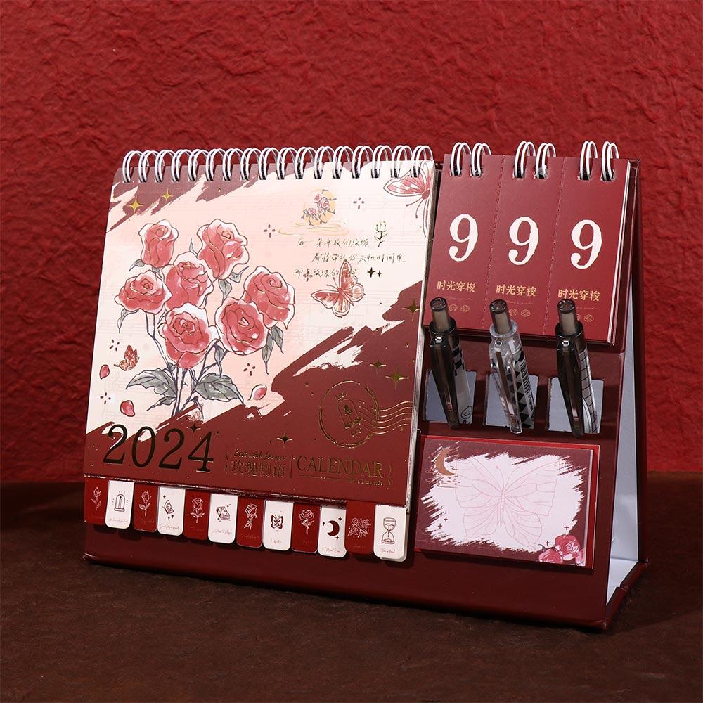 Daily Schedule Desktop Calendar Agenda Organizer Standing Flip Calendar School Office Supply