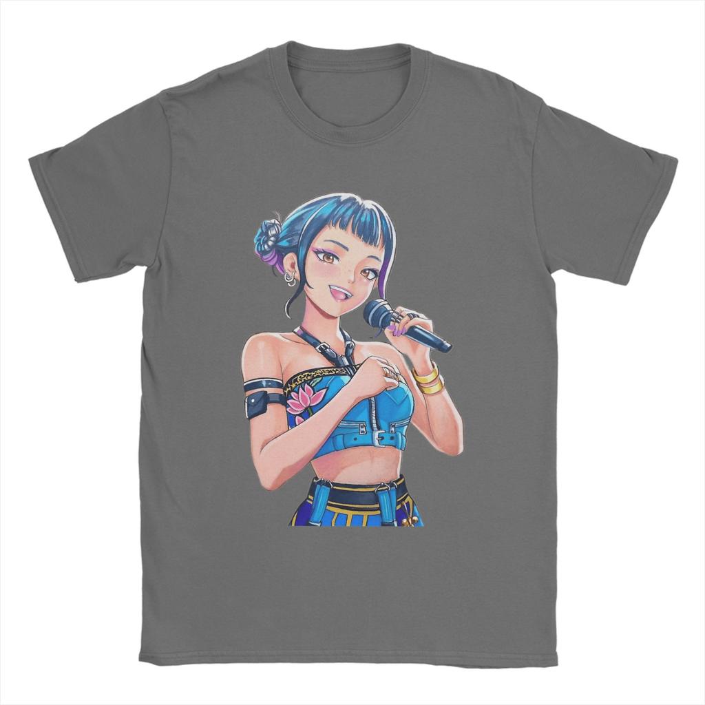 KPop Dämonenjäger Fan Art Zoey Herren T-Shirt Lustige T-Shirts Kurzarm Rundhals T-Shirts Baumwolle Grafisch bedruckte Kleidung