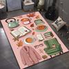 Interesting Daily Necessities Print Carpet for Bedroom Living Room Bedside Sofa Floor Mat Modern Home Decor Area Rug