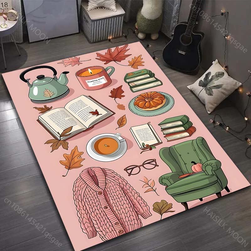 Interesting Daily Necessities Print Carpet for Bedroom Living Room Bedside Sofa Floor Mat Modern Home Decor Area Rug