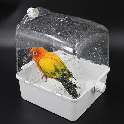 Vogelbad Multifunktional Leicht Vogelkäfig Zubehör 3 in 1 Papageien Dusche für Wellensittiche