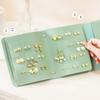 Ear Stud Holder Album Elegant PU Earring Display Cases PU Earrings Display Bag Portable PU Earring Cases for Travel