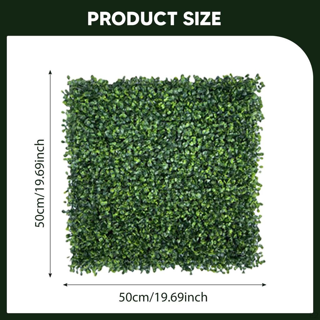 4x Artificial Grass Wall Panels Privacy Hedge Screen 20" X Decor Indoor Outdoor Birthday Garden