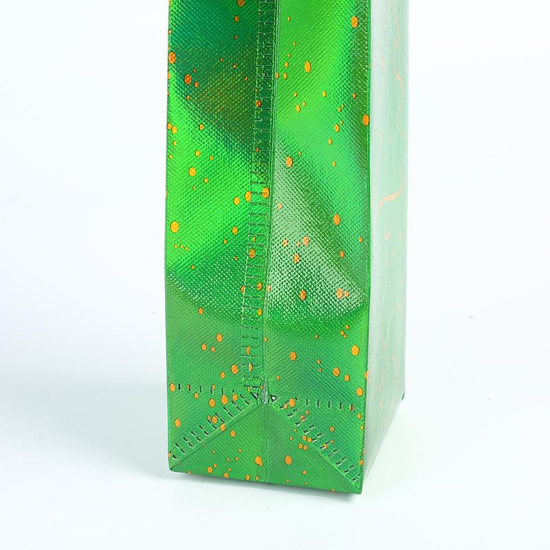 1 Pcs Red Wine Bottle Gift Champagne Pouch Merry Christmas Wine Bags Glittering Non Woven Insulated Wine Bags For Christmas Party