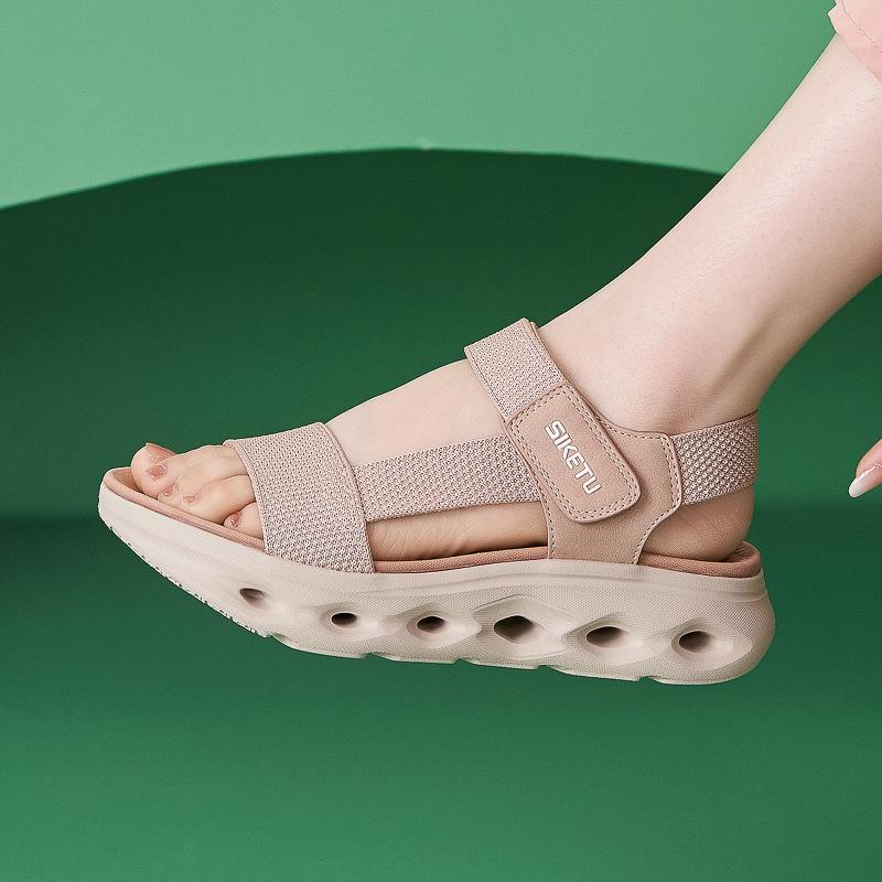 New Thick Soled Sandals Lightweight, Anti Slip, Comfortable, Casual Sports Velcro Women's Shoes