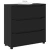 Storage Cabinet Black 80 x 31 x 81 cm Particleboard