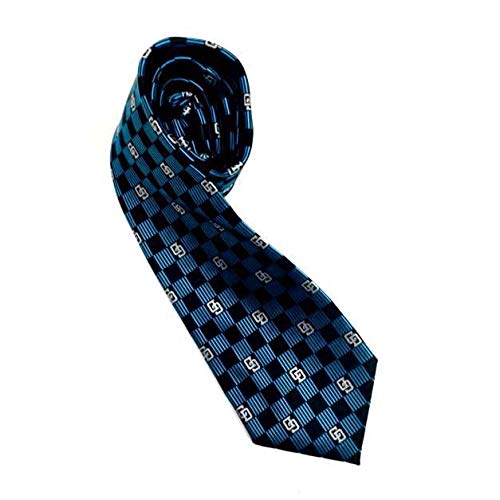 [DRAG0NS] Chunichi Dragons Professional Baseball Goods Jacquard Woven Tie with CD Logo, Emerald Blue Check - 235