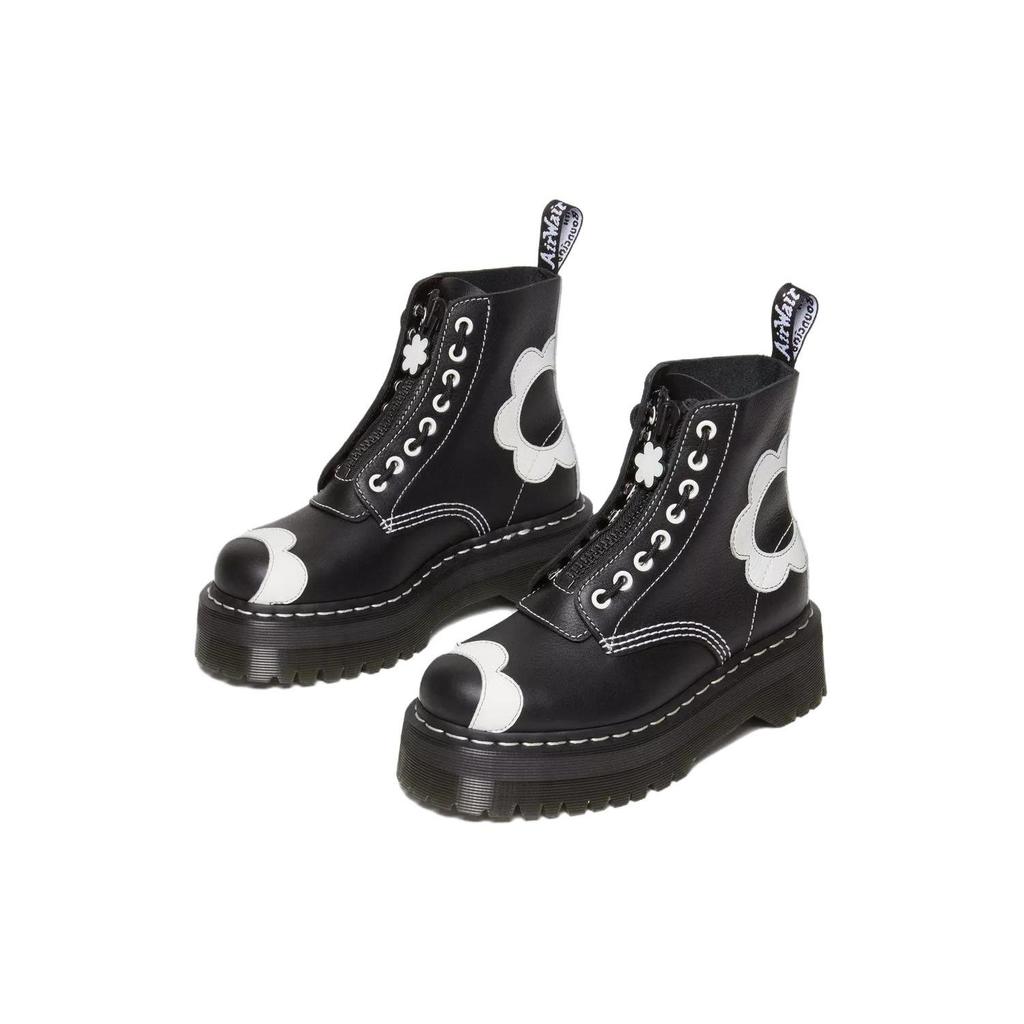 Dr. Martens Leather Fashion Versatile Mid-Calf Boots Women Boots Black 31457009