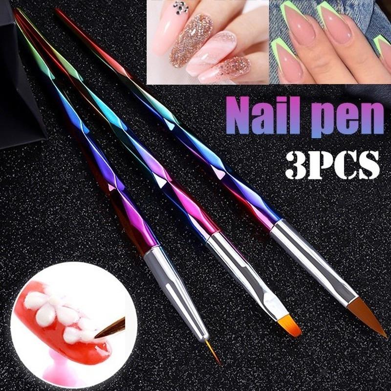Buy Nail Print Pen Acrylic Nail Art Brush UV Gel Brush Nail Art Brushes