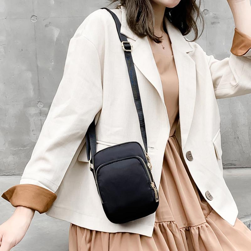 New Mobile Phone Crossbody Bags for Women Fashion Ladies Shoulder Bag Cell Phone Purse 3 Layer Waterproof Oxford Small Wallet CLE