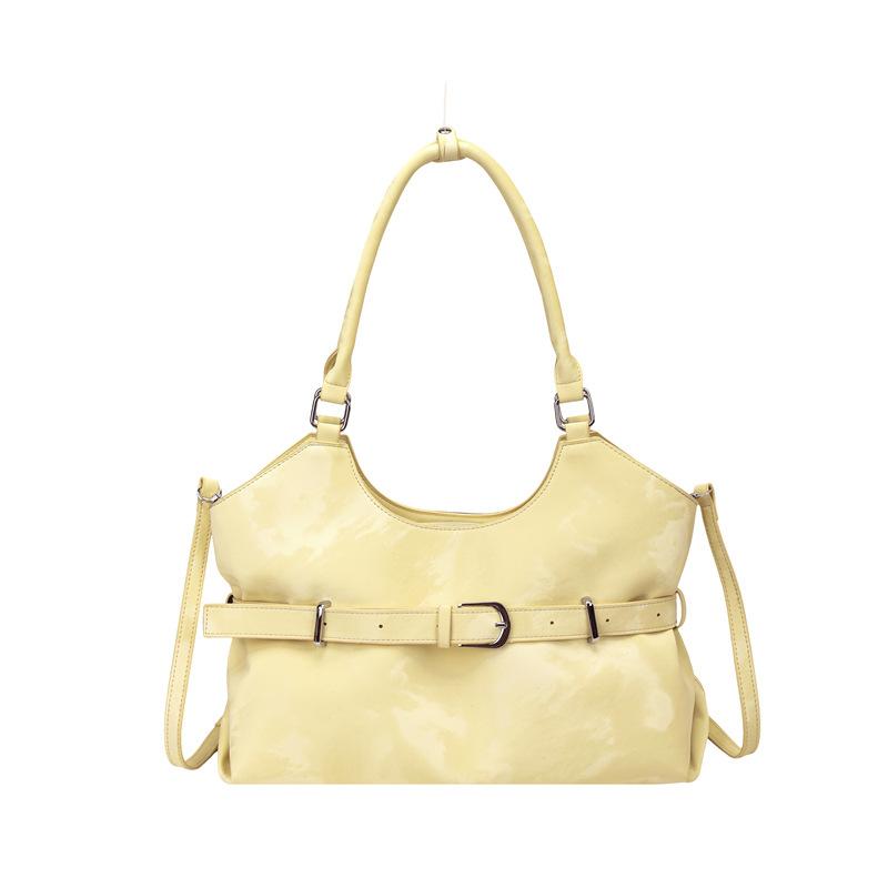 Damen Mode Große Kapazität PU Tragetasche Lässige Schulterhandtasche mit Verstellbarem Riemen