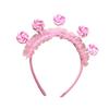 Handmade Lollipop Headband Candy Girls Cosplay Accessories Ruffle Candy Headdress Masquerade Halloween Cosplay Party