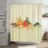 Dinosaur Shower Curtain Set Waterproof Forest Animals Kids Bathroom Decor Vintage Nature Backdrop Jungle Themed Washable Fabric