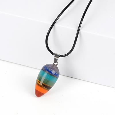1pc Natural Healing Crystal Chakra Moon Stone Pendant Necklace For Women Amethyst Quartz Pentagram Necklace Women Jewelry