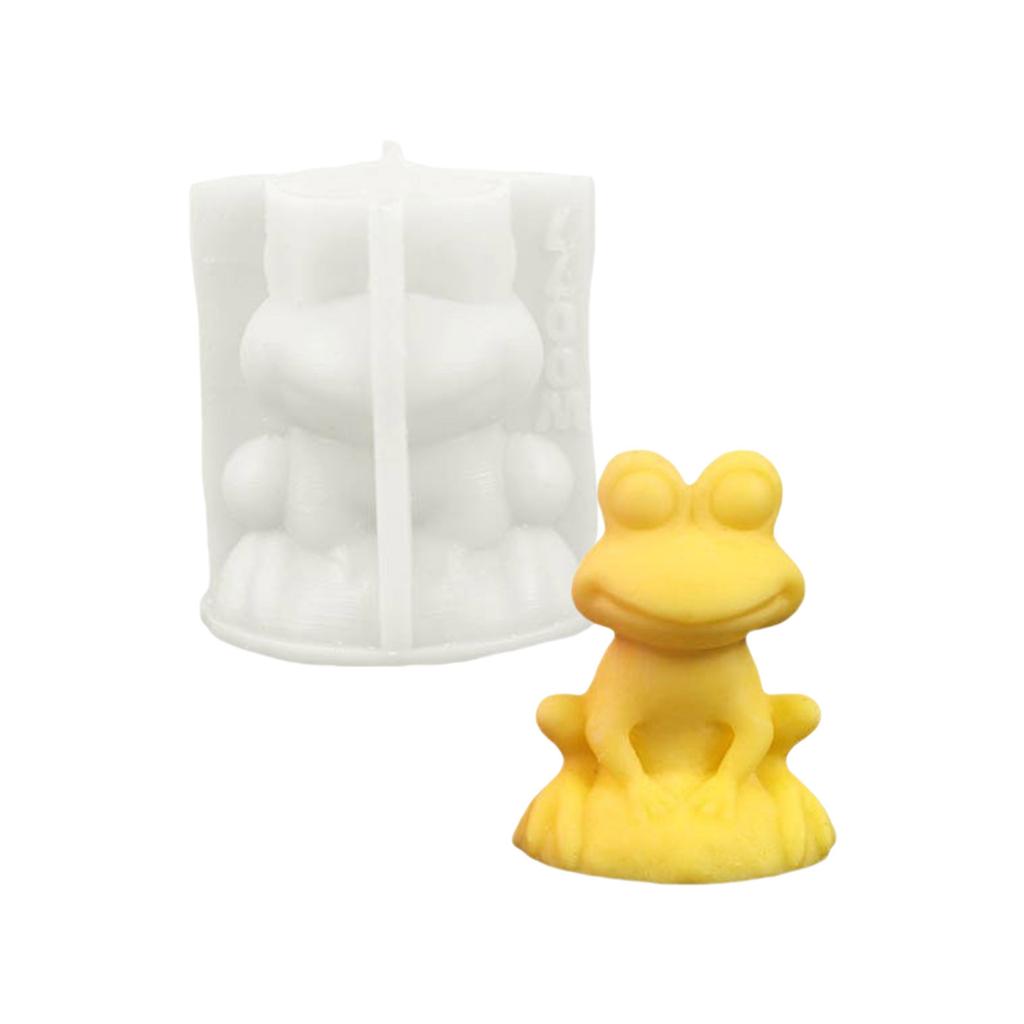 3D Frogs Candle Mold Animal Clay Silicone Molds Resin Casting Molds Craft Supplies for Candle Making Home Decoration