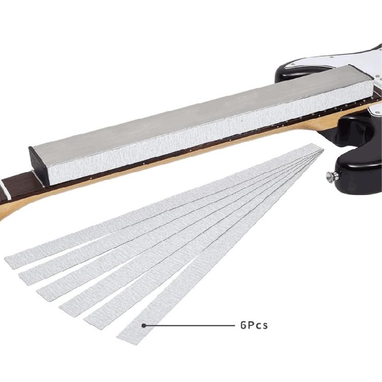 6Pcs Guitar Sandpaper Set Guitar Fret Polishing Paper Guitar Fret Maintenance Sanding Tool Guitar Fret File Sand Paper