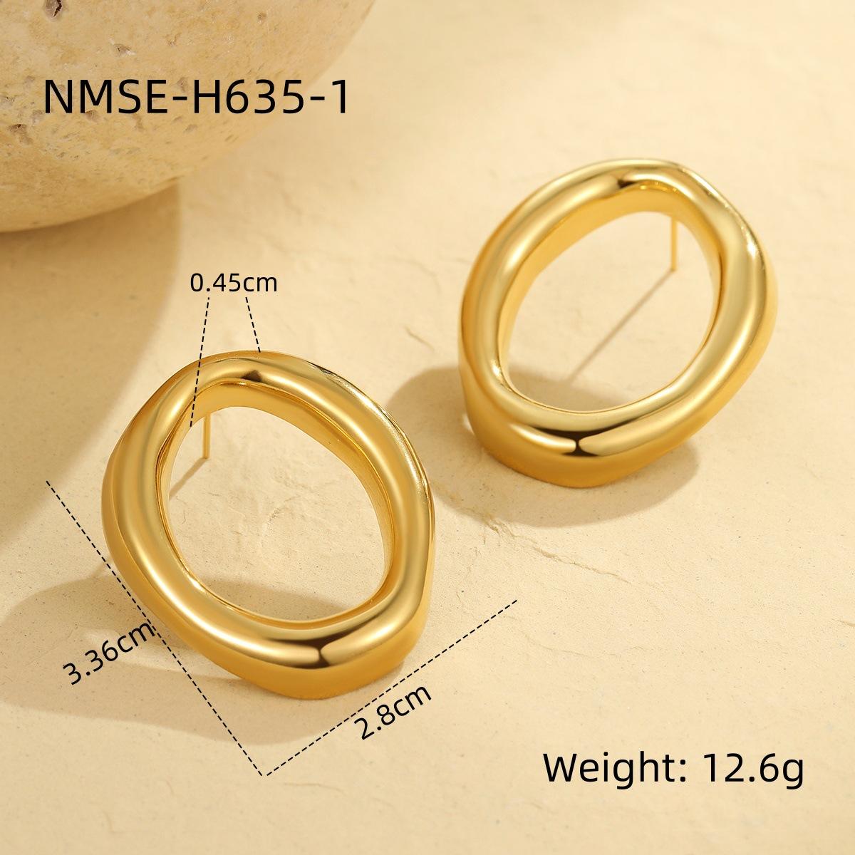 GEMCHIC Women s Hollow Irregular Circle Stainless Steel Earrings Hypoallergenic
