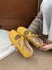 French cross-buckle flat-bottomed fashion Mary Jane women's versatile commuter flat-bottomed ballet shoes round head shallow mouth single shoes