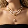 European & American Multi-layer Irregular Pearl Choker Necklace Set