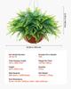 Artificial Ferns, 2 Pcs Fake Hanging Boston Fern Bush Plant with 584 Mm Hanging Length, Plastic Faux Greenery for Indoor and Outdoor Decor, For Wall,