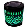 Solar Lights Outdoor Decorative Solar Powered Garden Lights with Intelligent Sensor Waterproof Metal Hollow Pattern Deck Step Wall Lights for Patio