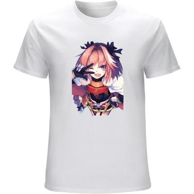 Men Fate Stay Night Emiya Saber Gilgamesh Anime T-Shirts Funny Tops Astolfo Pure Cotton Tees Harajuku Tshirt T-Shirt White