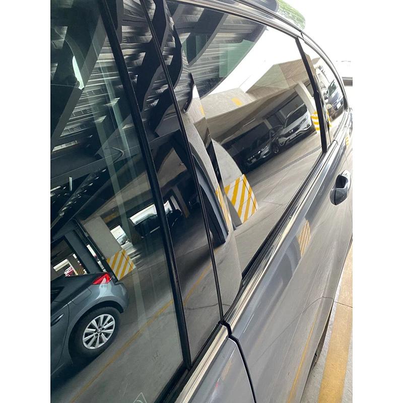 6Pcs Car Window Pillar Posts Door Trim Sticker Black Decal Cover Exterior Parts for Honda Accord Sedan 2018-2022