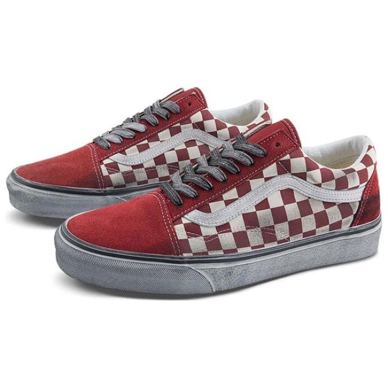 Vans Old Skool Stressed 'Check Red White' Sneakers VN0007NTY52