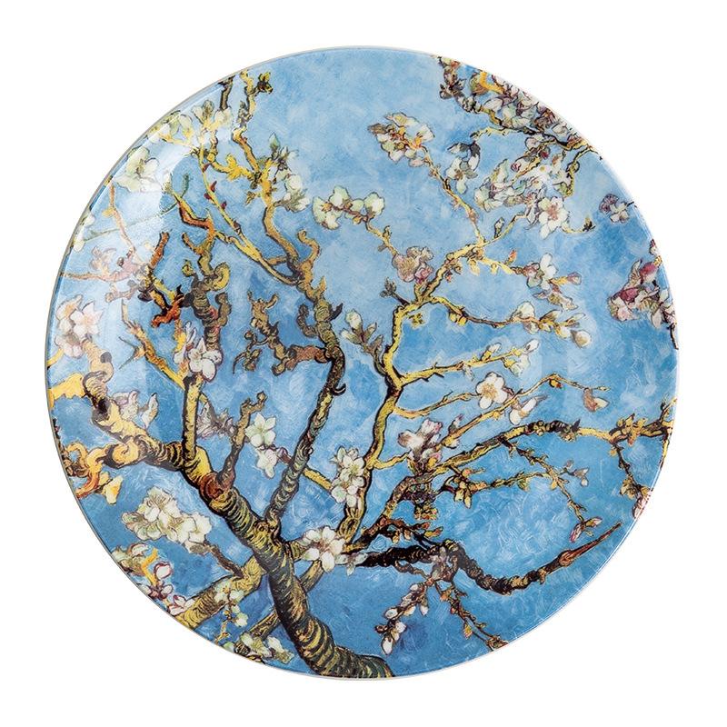 

Высококачественная картина маслом Ван Гога, костяной фарфор, тарелка, 8 дюймов, керамическая тарелка, набор кухонных принадлежностей, тарелка, обеденные тарелки, искусство 8 inches