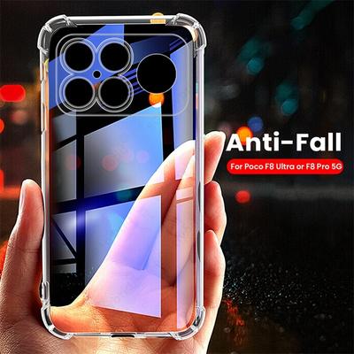 Clear Airbags Soft Silicone Back Cover For Xiaomi Poco F8 Ultra Case Shockproof Coque PocoF8Ultra PocoF8Pro Poko Little F 8 Pro