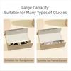 Durable Magnetic Buckle Eyeglasses Case Portable PU Leather Eyewear Protective Case Flocking Inside Lightweight Sunglasses Box