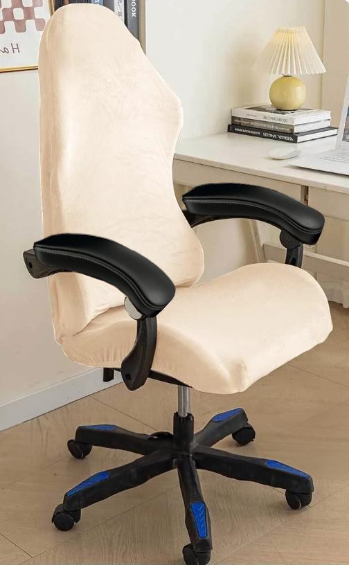 Elastic Cover For Gaming Chair Cream Velvet Gaming Chair