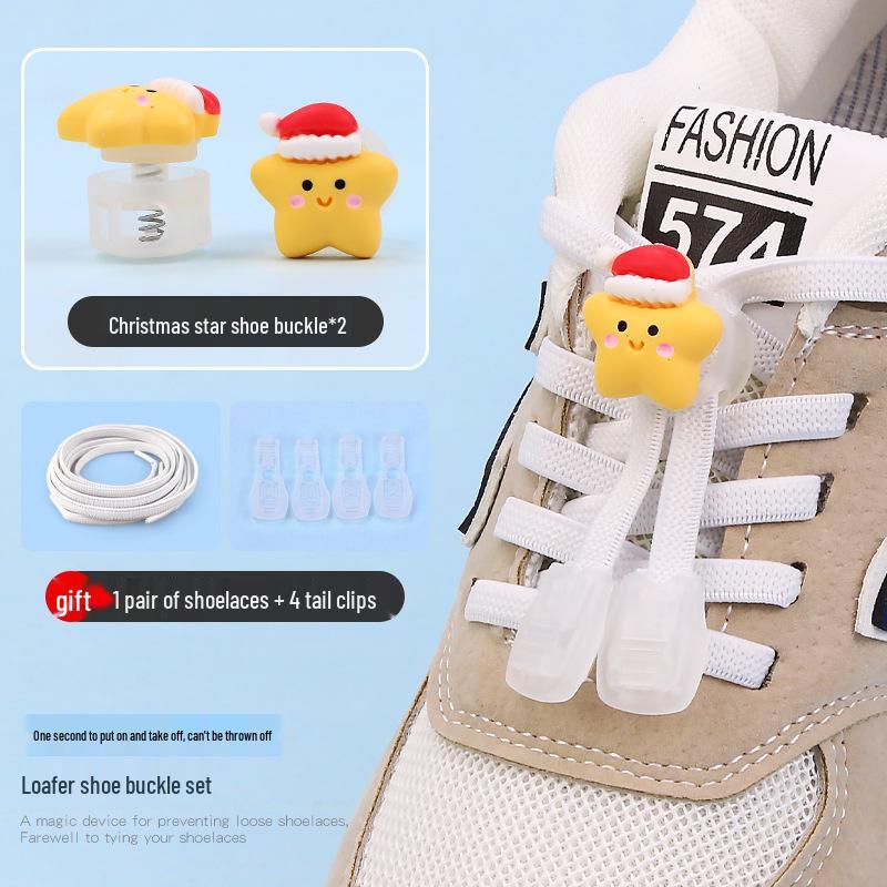 Cartoon No-Tie Shoelace Buckle Fastener for Kids