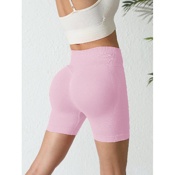 New Seamless Waist Shorts, Breathable Outdoor Sports And Fitness Pants, Hip Lifting Tight Yoga Pants, Peach Hip Compression Pants For Women