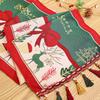 Christmas Decoration Chenille Jacquard Table Runner Printed Table Decoration Santa Claus Printed Table Mat