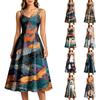 Damen Freizeit Ärmelloses Rundhals Halloween Print Kleid für Party-Kleidung
