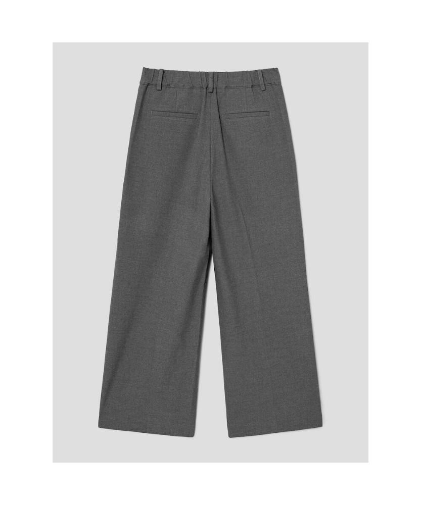 8seconds Winter Half-Banding Single-Pleat Wide Slacks Gray