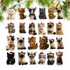 2D Acrylic Cat Christmas Calendar Countdown Calendar with 24 Boxes Holiday Ornament for 2025 Xmas Navidad Party Supplies