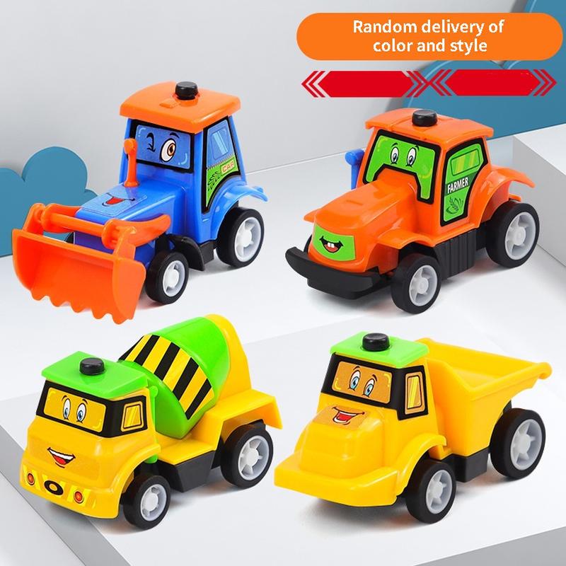 

Мультяшная игрушечная машина из АБС-пластика, автомобиль с отдачей, инженерный автомобиль, детский игрушечный автомобиль